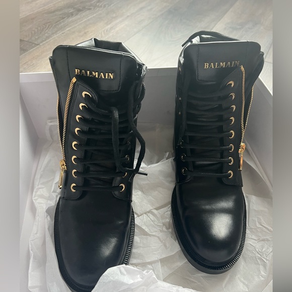 Balmain Black Army Ranger Zip Boots - Picture 6 of 6